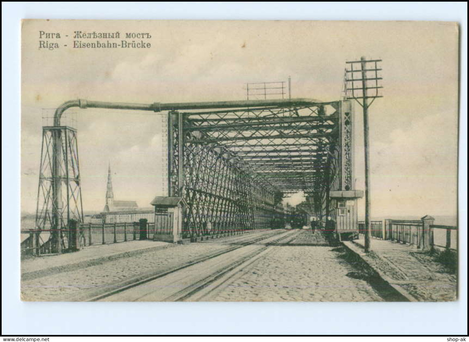 XX001497/ Riga Eisenbahn-Brücke  Lettland AK Ca.1912 - Lettonie
