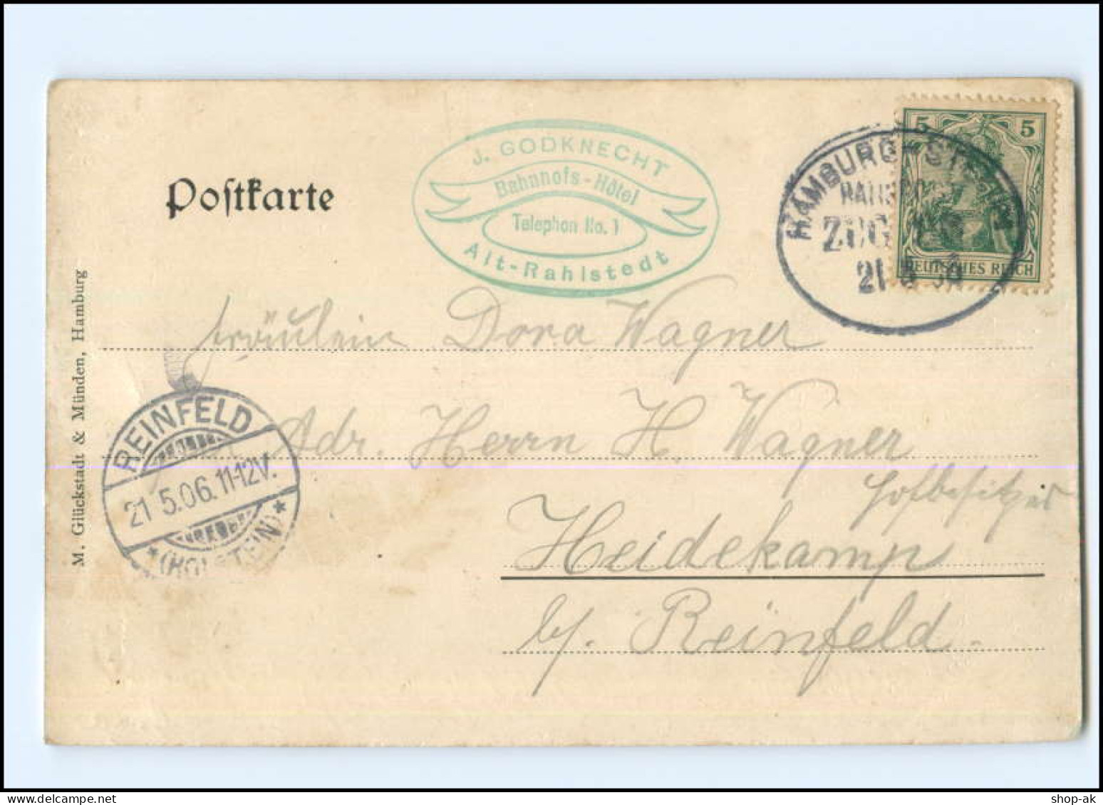 XX001895/ Hamburg Alt-Rahlstedt  Villa Thea Ak 1906 - Wandsbek