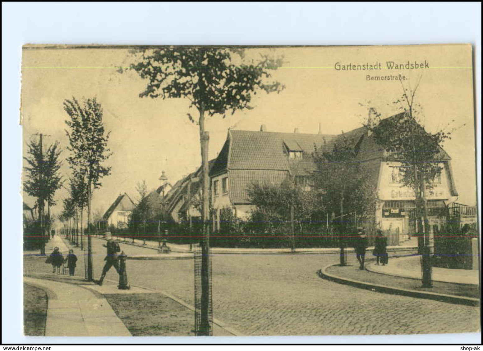 XX001978/ Hamburg Gartenstadt Wandsbek  Bernerstraße Farmsen-Berne AK 1920 - Wandsbek