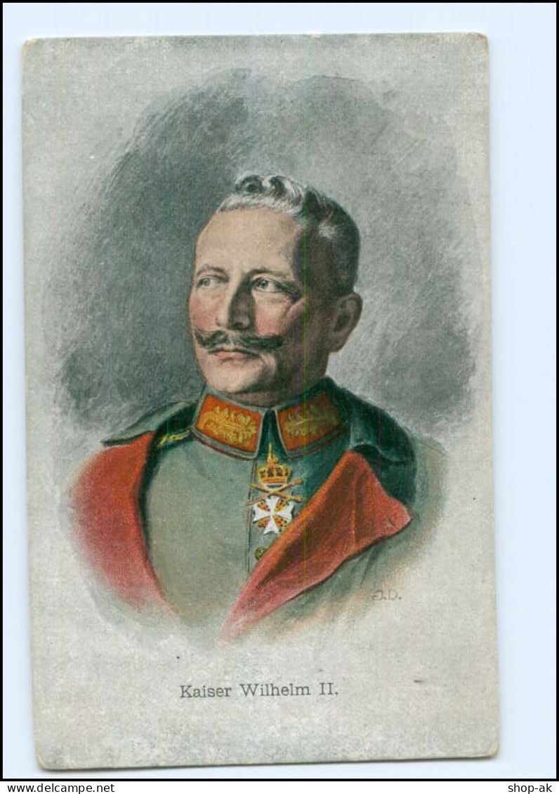 Y10309/ Kaiser Wilhelm In Uniform Ak 1916 - Königshäuser