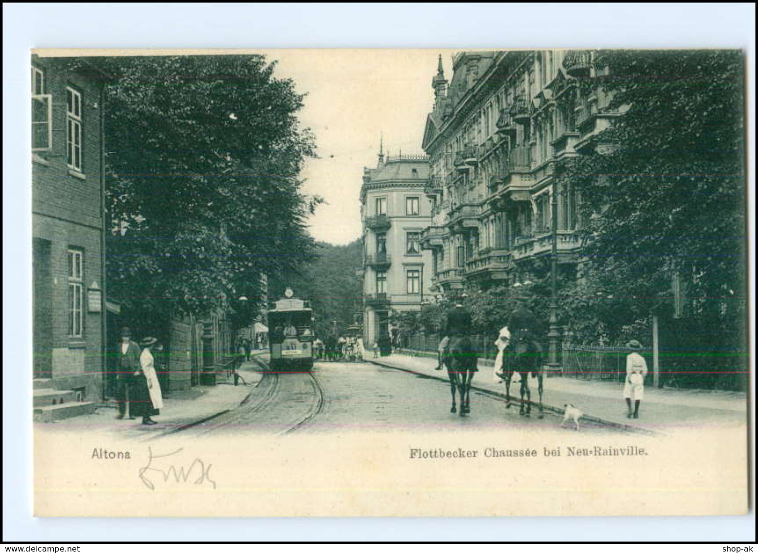 XX002059/ Hamburg Altona Flottbeker Chaussee Straßenbahn Ca.1900 AK - Altona