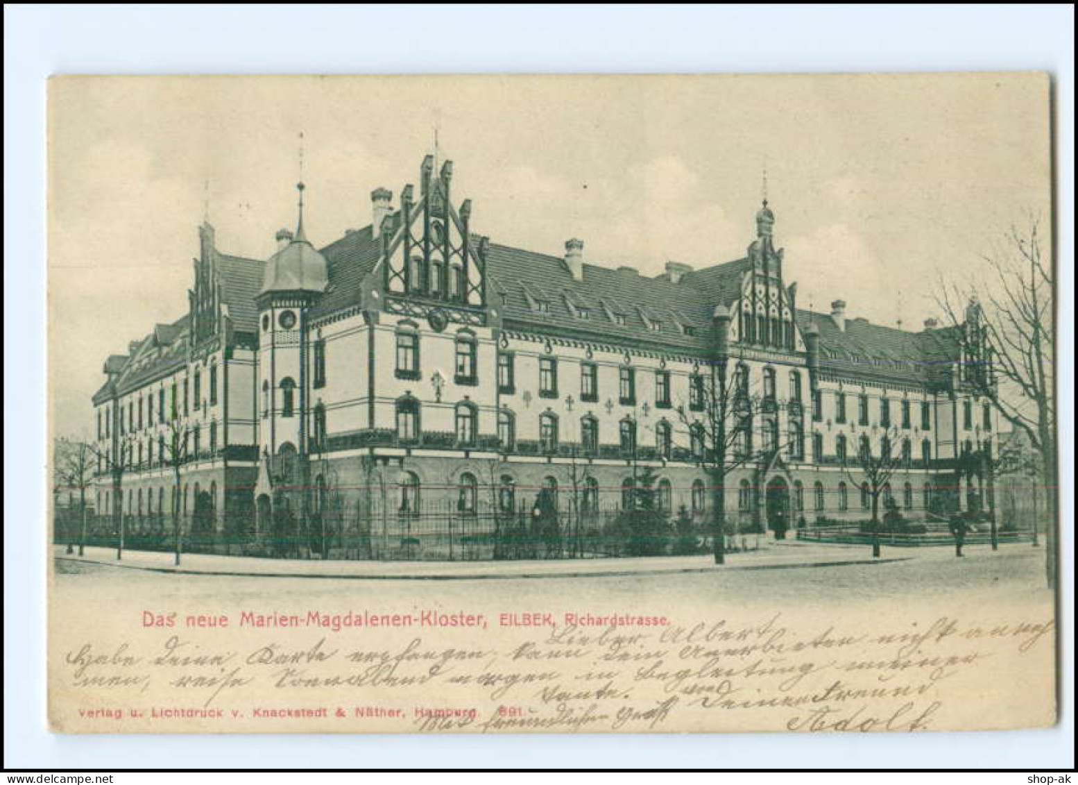 XX002420/ Hamburg Eilbek Marien-Magdalenen-Kloster 1902 AK - Wandsbek