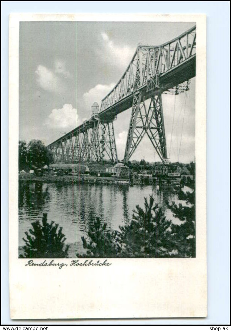 Y18946/ Rendsburg  Hochbrücke Schwebefähre AK 40/50er Jahre  - Rendsburg