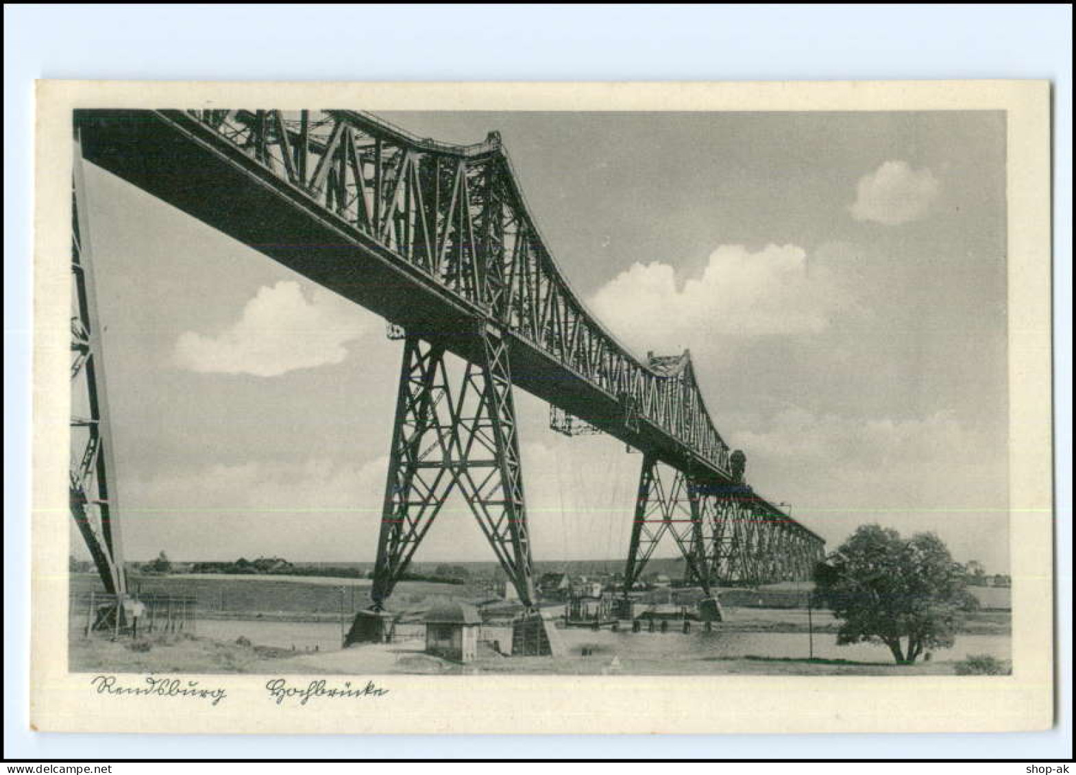 Y18944/ Rendsburg  Hochbrücke Schwebefähre AK 40/50er Jahre  - Rendsburg