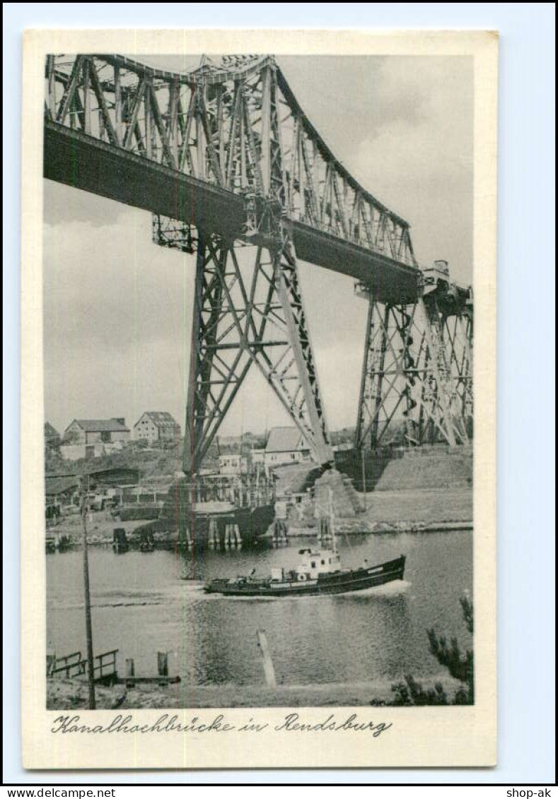 Y18948/ Rendsburg  Hochbrücke Schwebefähre AK 40/50er Jahre  - Rendsburg