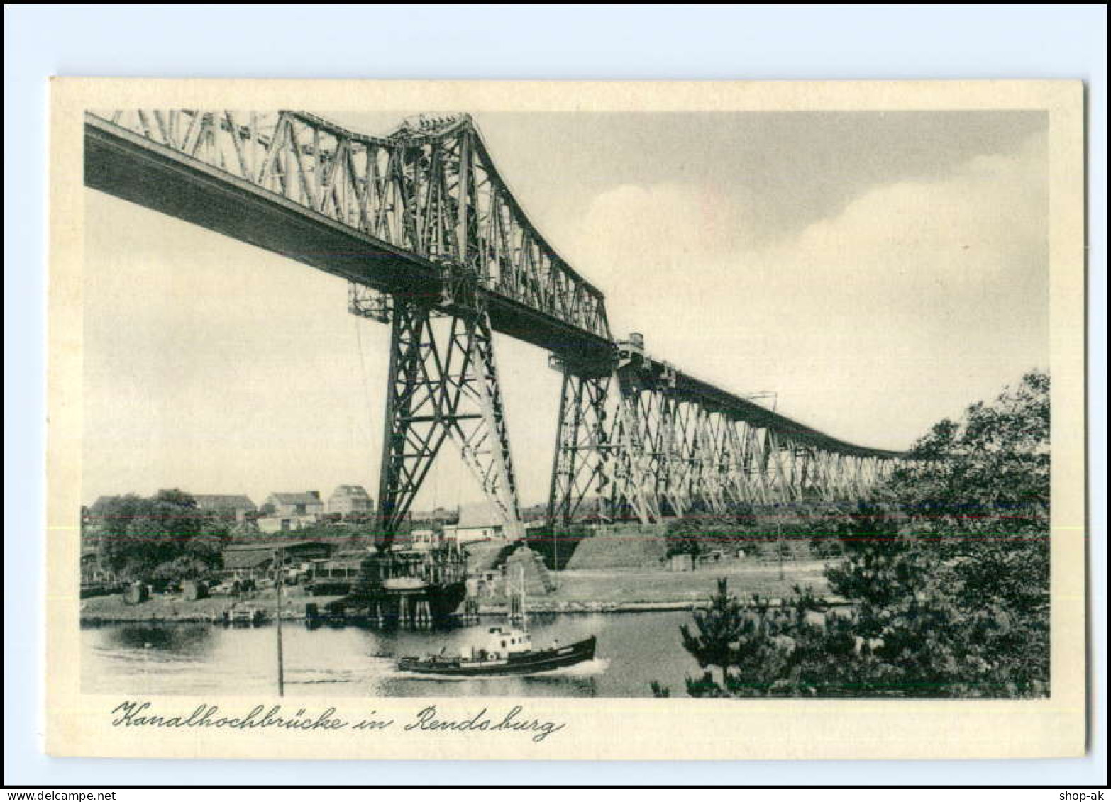 Y18949/ Rendsburg  Hochbrücke Schwebefähre AK 40/50er Jahre  - Rendsburg