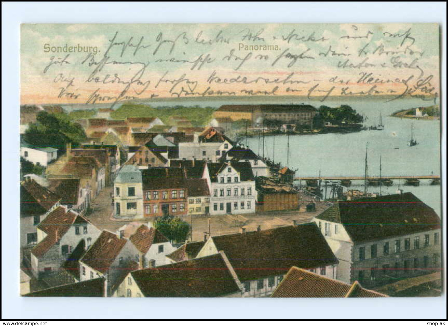 Y10997/ Sonderburg Panorama Nordschleswig AK 1906 - Nordschleswig