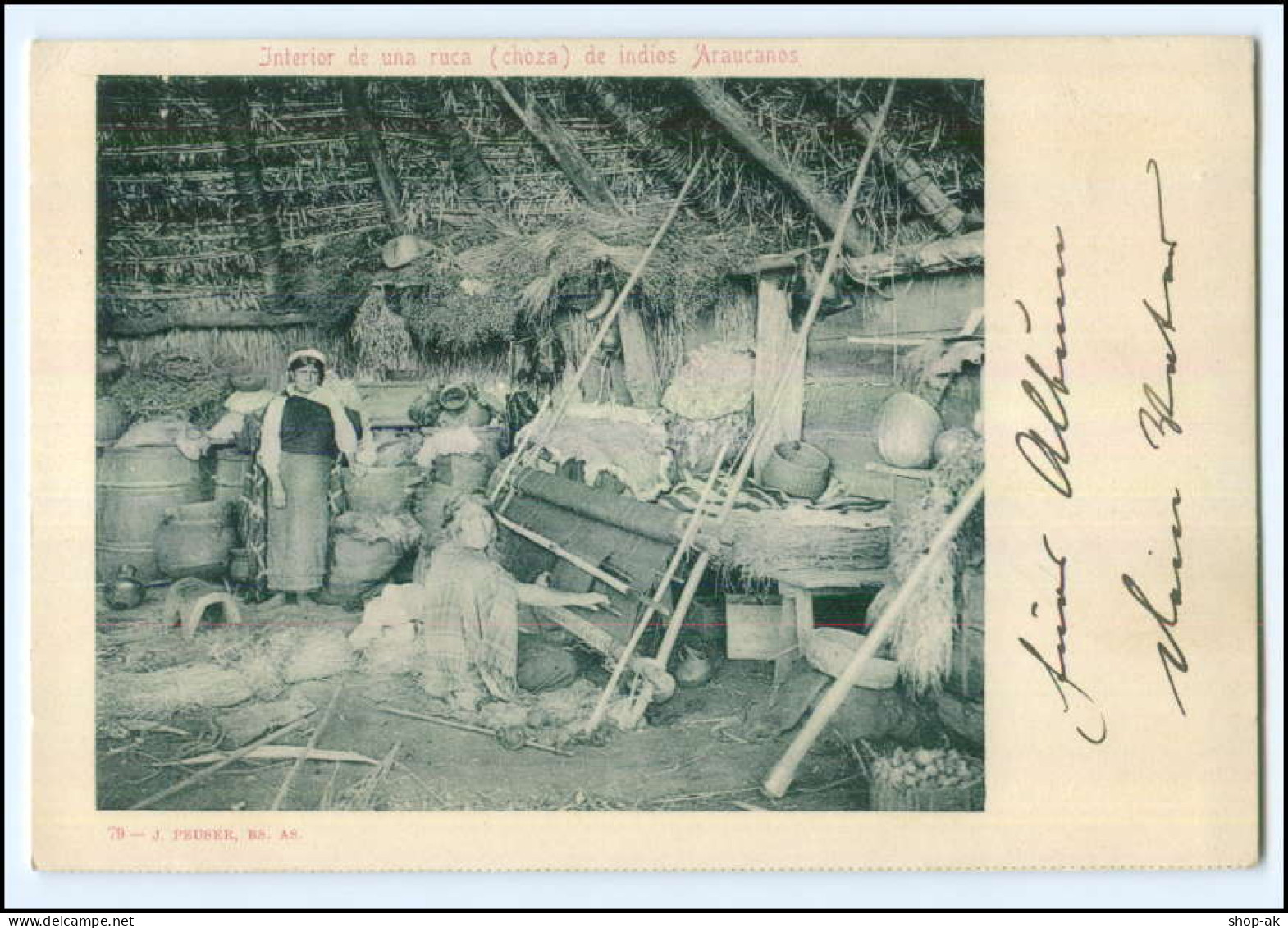 U6738/ Indios Araucanos Chile AK  Ca.1900 - Chili