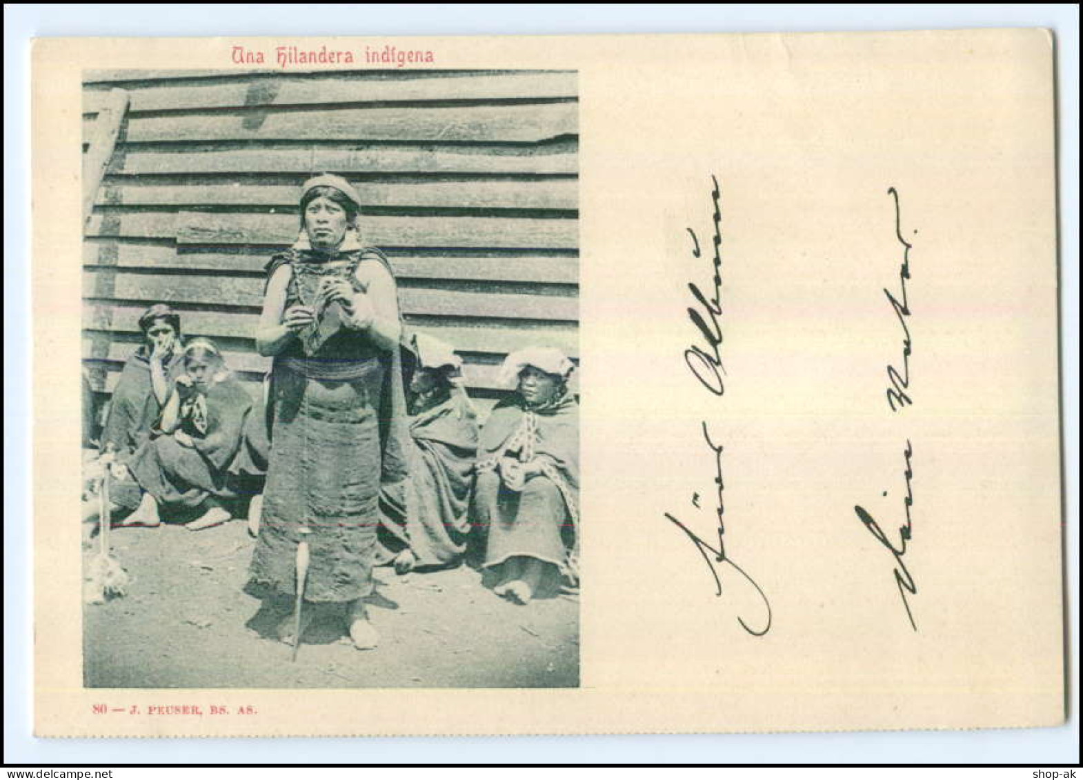 U6739/ Una Hilandera Indigena Chile AK  Ca.1900 - Chili