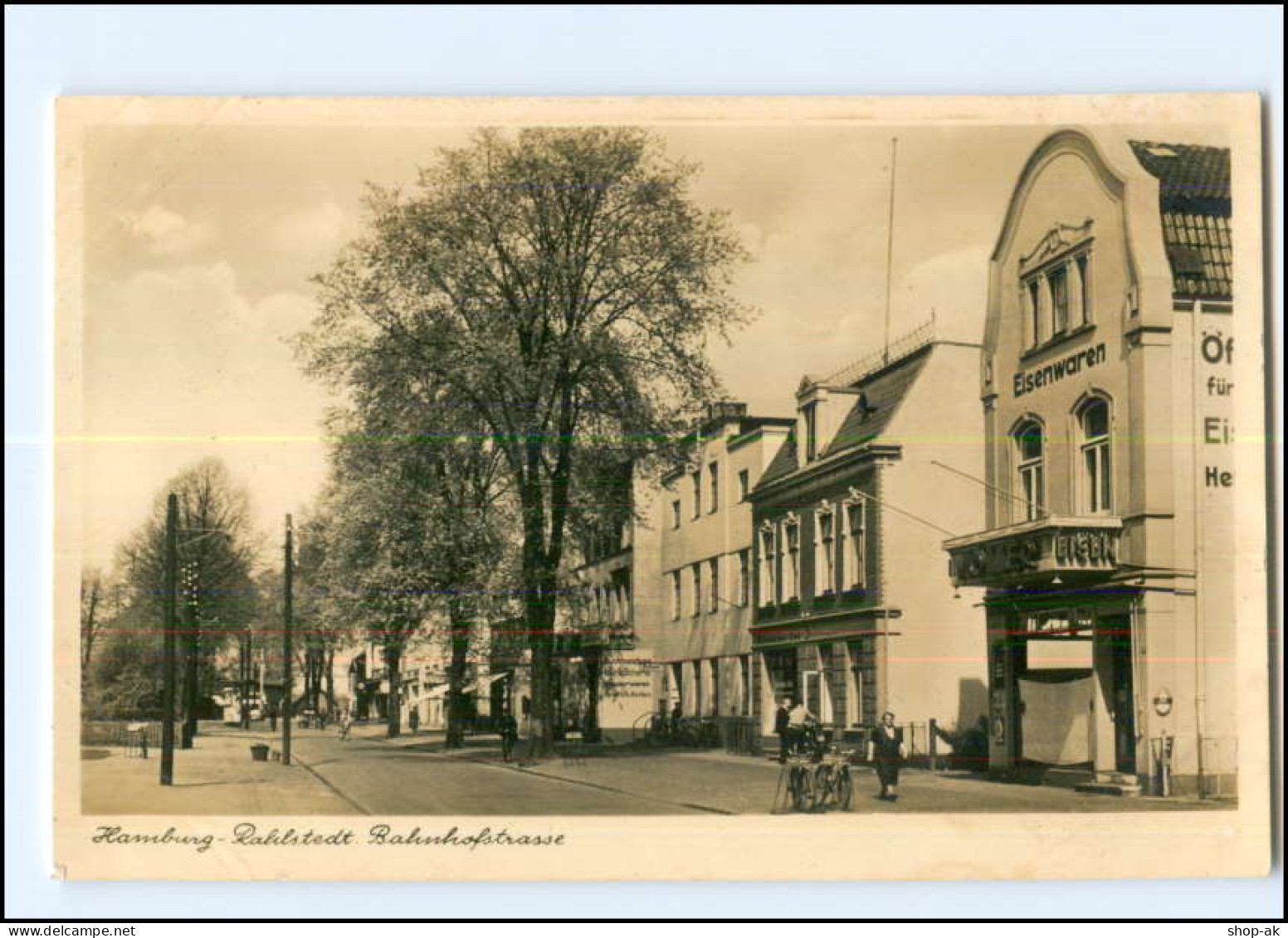 XX004855/ Hamburg Rahlstedt Bahnhofstraße Foto AK Möller Eisenwaren Ca.1940 - Wandsbek