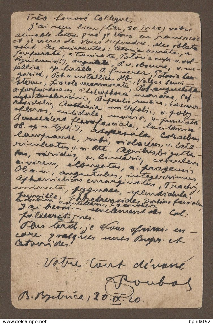 !!! TCHÉCOSLOVAQUIE, CARTE POSTALE POUR L'INDOCHINE DE 1920 - Briefe U. Dokumente