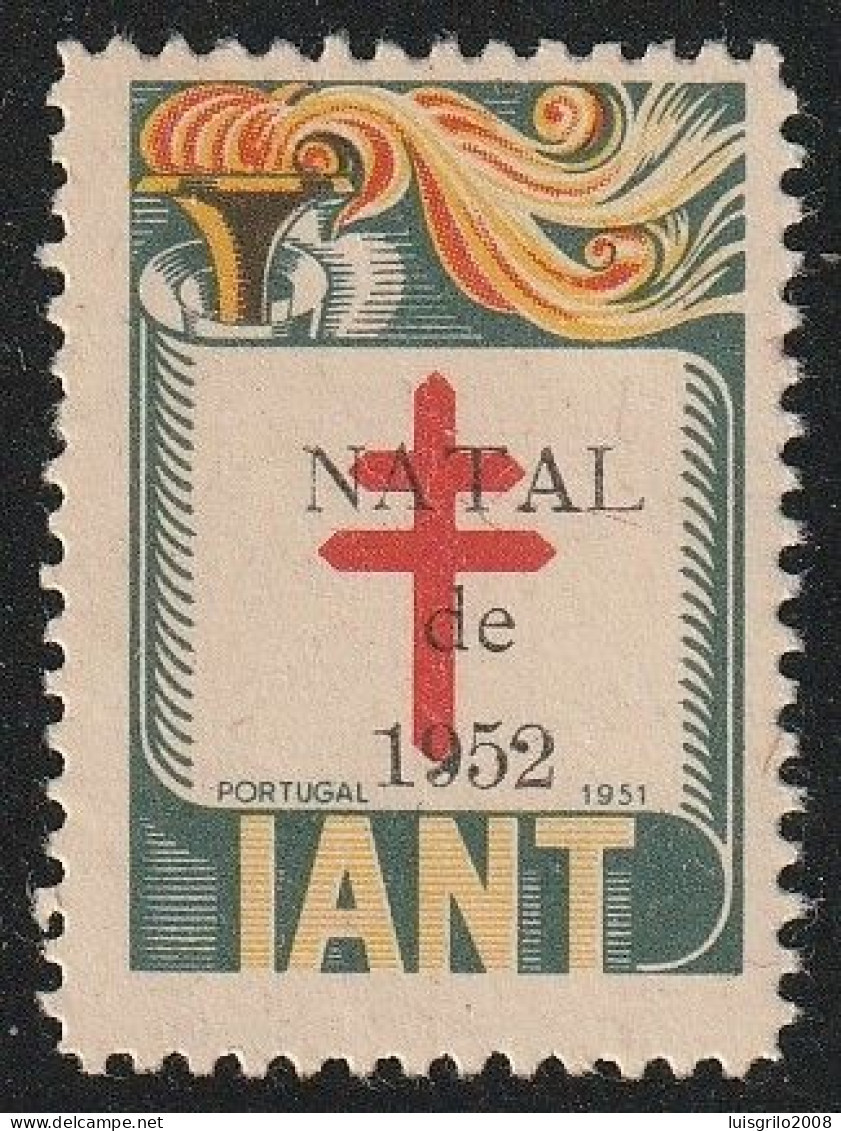 Vignette/ Vinheta, Portugal - ANT Assistência Nacional Tuberculosos, Natal De 1952 -|- MNG, Sans Gomme - Local Post Stamps