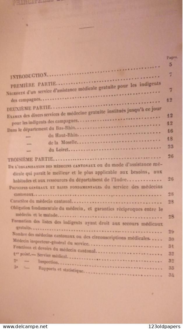 1855 BERRY RAPPORT PREFET INDRE  SUR LES MEDECINS CANTONAUX ERNEST LAMBRON MAIRE DE LEVROUX MEDECINE INDIGENTS - Centre - Val De Loire