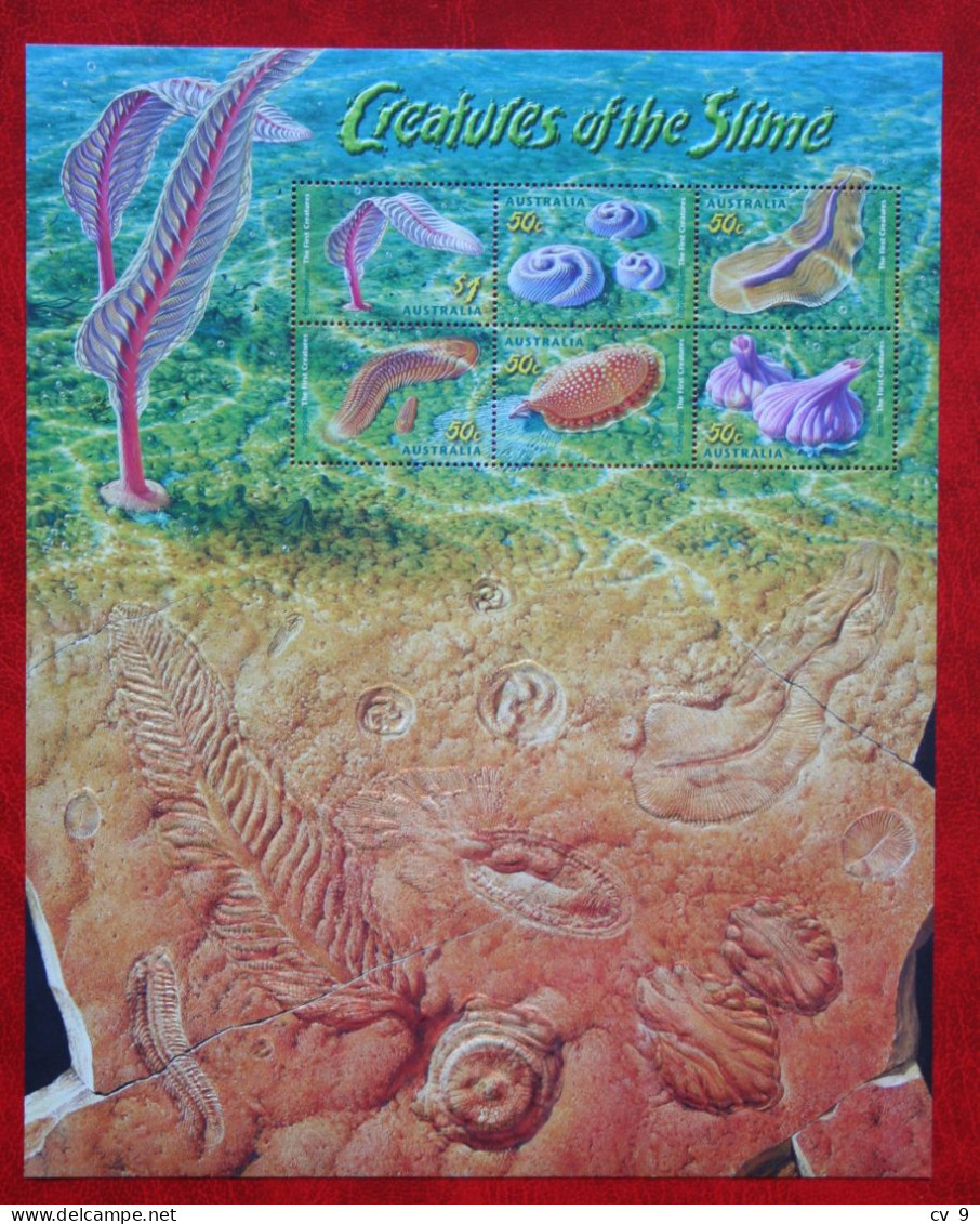 Prehistoric Animals Creatures Of The Slime 2005 Mi 2446-2451 Block 55 Yv  POSTFRIS MNH ** Australia Australien Australie - Blocks & Kleinbögen