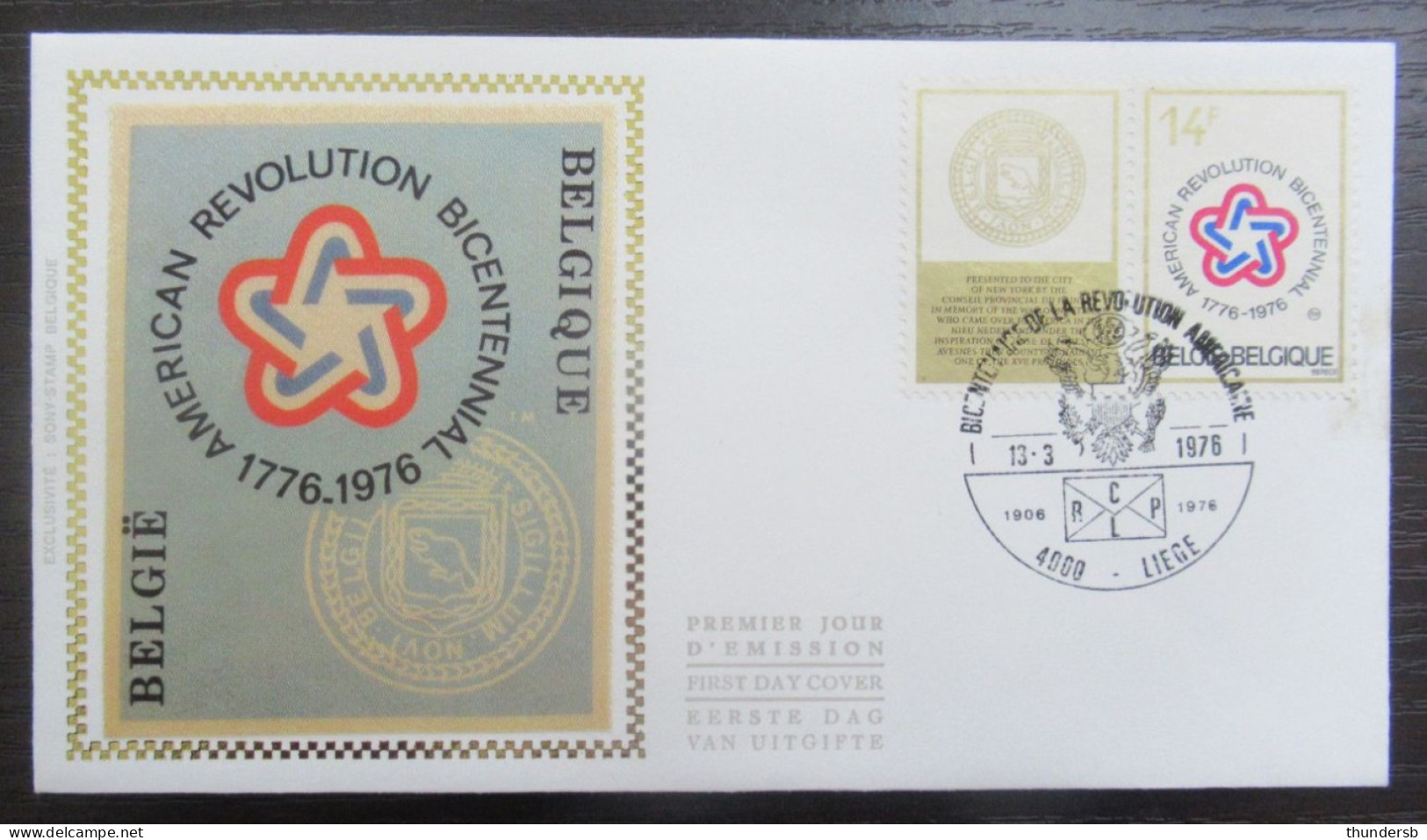 FDC Zijde 1797 'Amerikaanse Revolutie' - 1971-1980