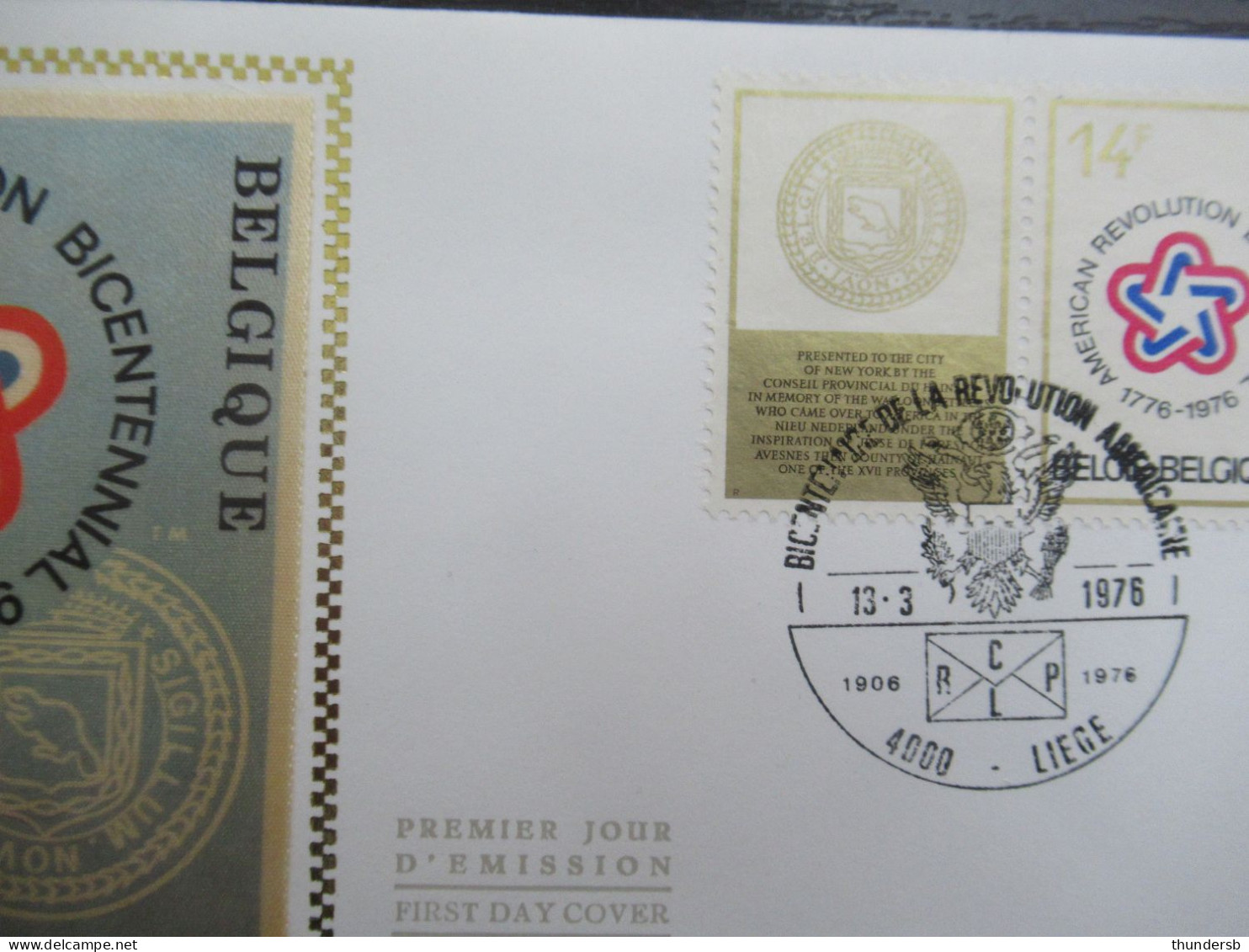 FDC Zijde 1797 'Amerikaanse Revolutie' - 1971-1980