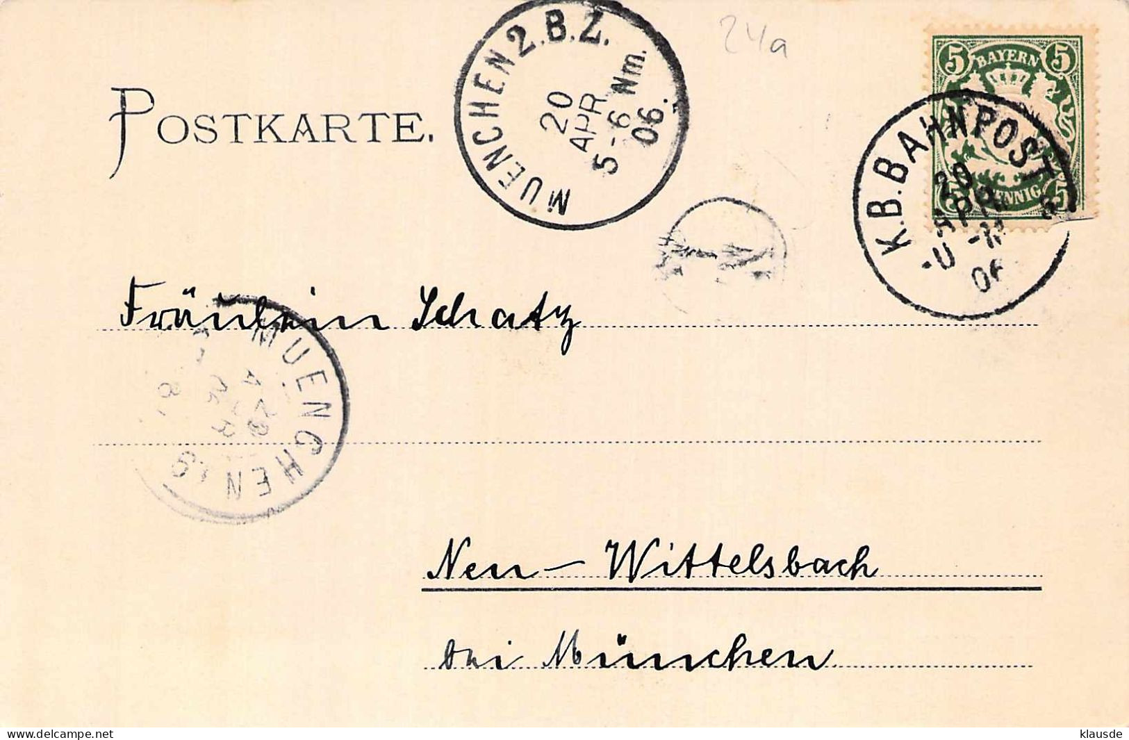 Augsburg - Rotes Tor Und St.Ulrich Gel.1906 AKS K.B.Bahnpost - Augsburg