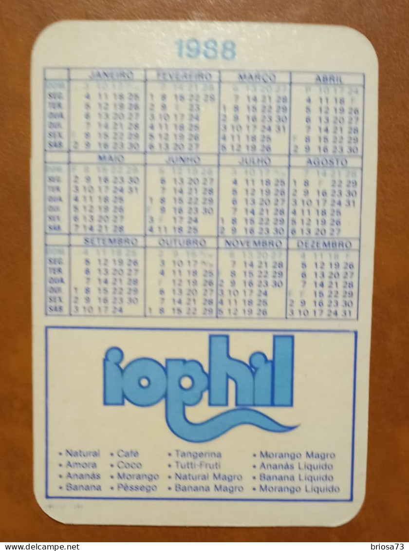 Petit Calendrier De Poche Yaourt Iophil.  Portugal - Formato Piccolo : 1981-90