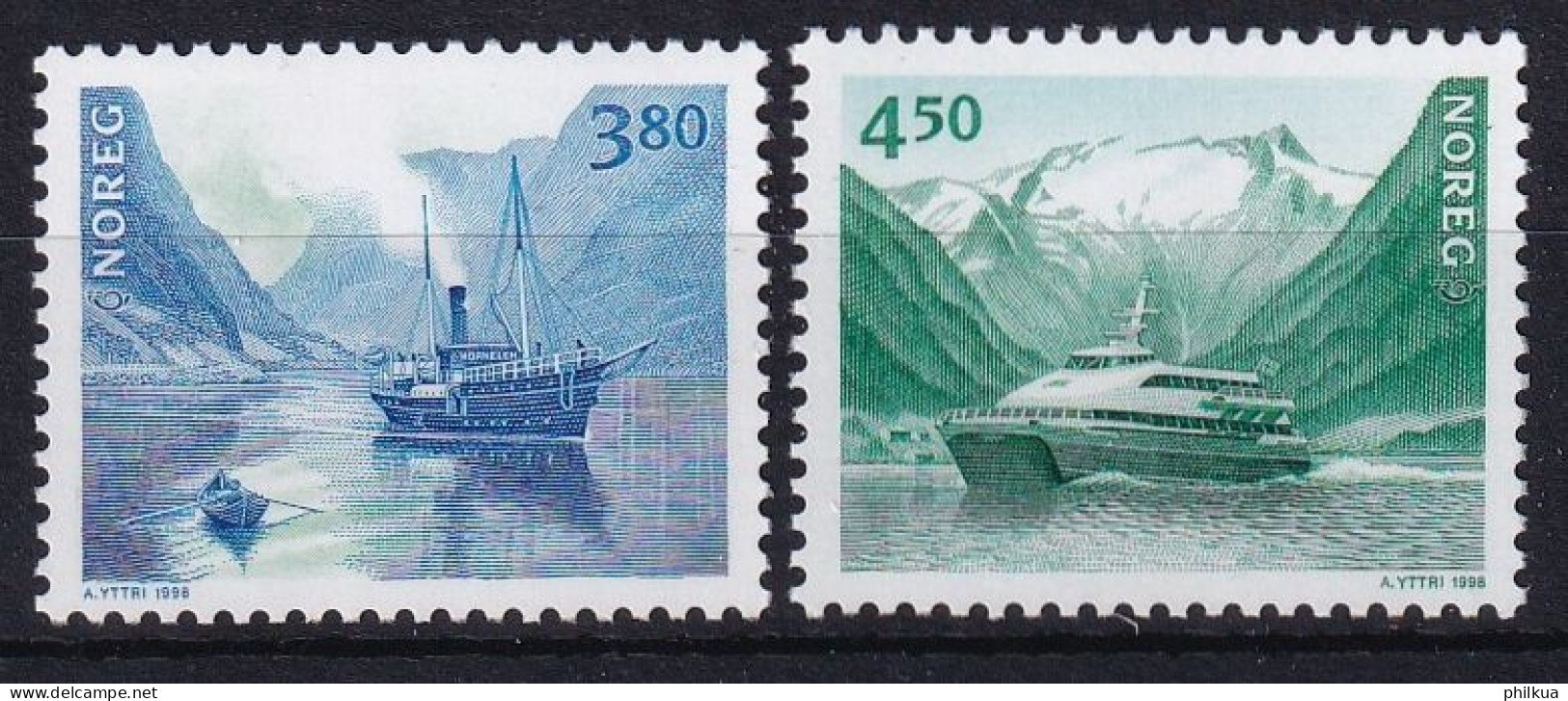 MiNr. 1280 - 1281 Norwegen       1998, 20. April. NORDEN: Seefahrt - Postfrisch/**/MNH - Unused Stamps