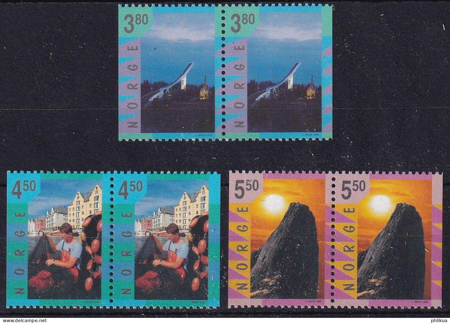 MiNr. 1282 - 1284 Norwegen       1998, 20. April. Tourismus - Postfrisch/**/MNH - Ongebruikt