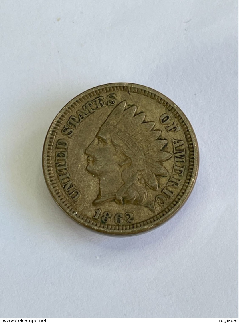 1862 USA Indian Head Cent Coin, VF Very Fine - 1859-1909: Indian Head