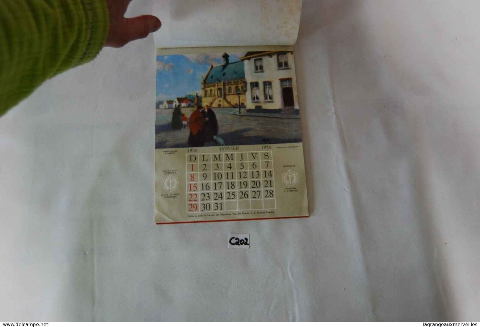 C202 Ancien Calendrier - 1956 - Onig - Petit Format : 1941-60