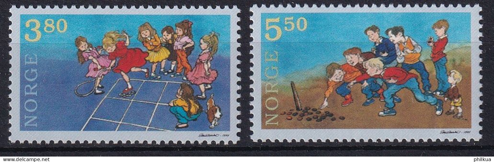 MiNr. 1290 - 1291 Norwegen       1998, 18. Sept. Kinderspiele - Postfrisch/**/MNH - Neufs