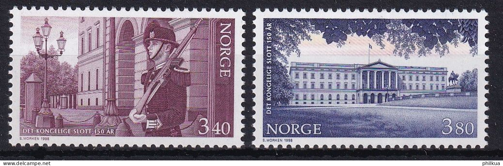 MiNr. 1295 - 1296 Norwegen       1998, 20. Nov. 150 Jahre Königliches Schloss, Oslo - Postfrisch/**/MNH - Unused Stamps
