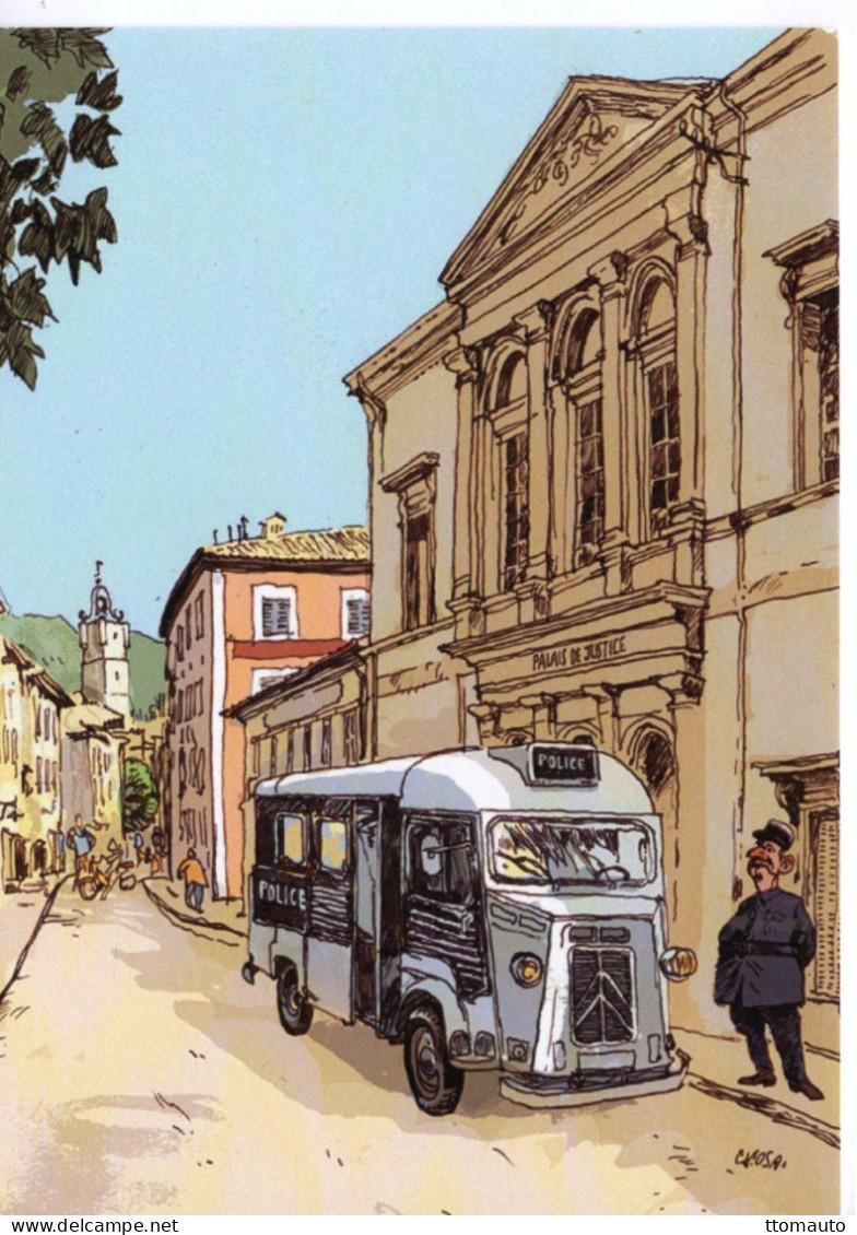 Citroen Type H  -  Palais De Justice, Draguignan -  Art Card Par Michael Crosa - CPM - Camions & Poids Lourds