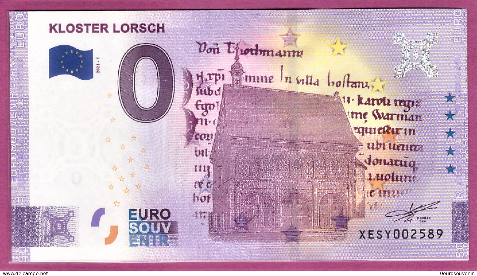 0-Euro XESY 2021-1 KLOSTER LORSCH ANNIVERSARY - Privatentwürfe