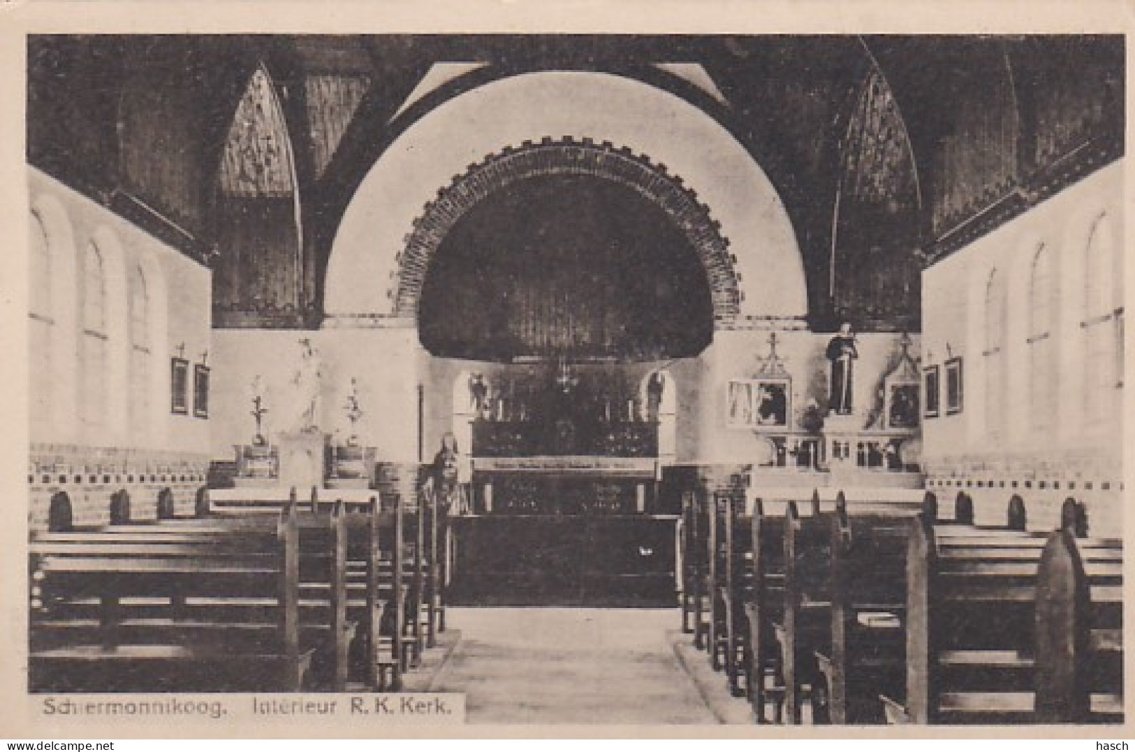 486049Schiermonnikoog, Intérieur R. K. Kerk.  - Schiermonnikoog