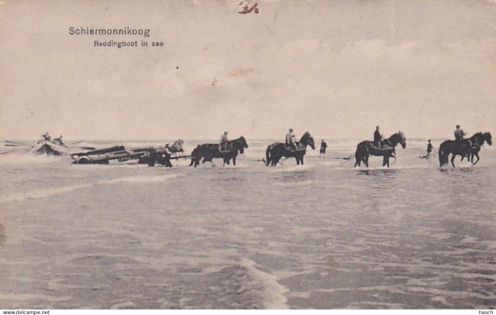 486062Schiermonnikoog, Reddingboot In Zee. (Diverse Gebreken)  - Schiermonnikoog