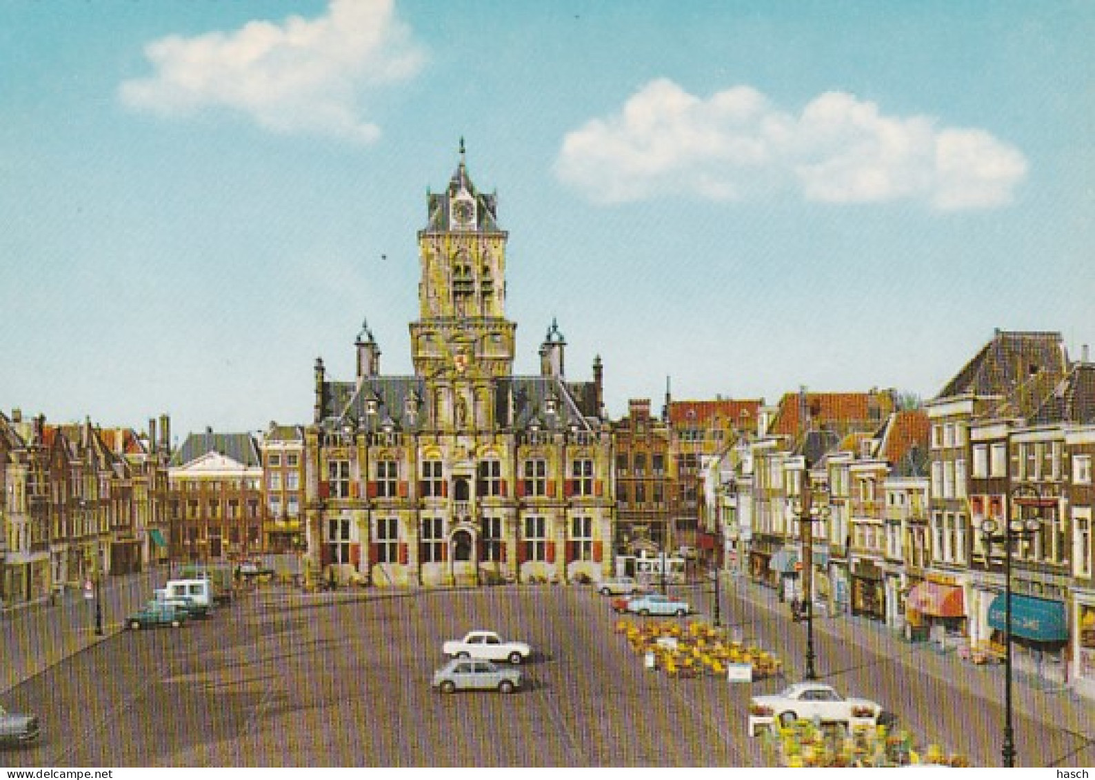 486243Delft, Markt Met Stadhuis.  - Delft