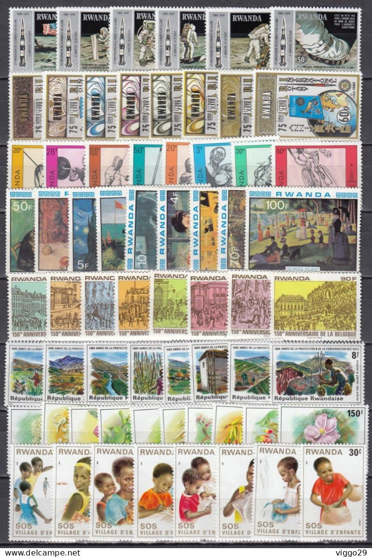 Rwanda 1980-82, 15 Complete Sets (MNH **) - Nuevos