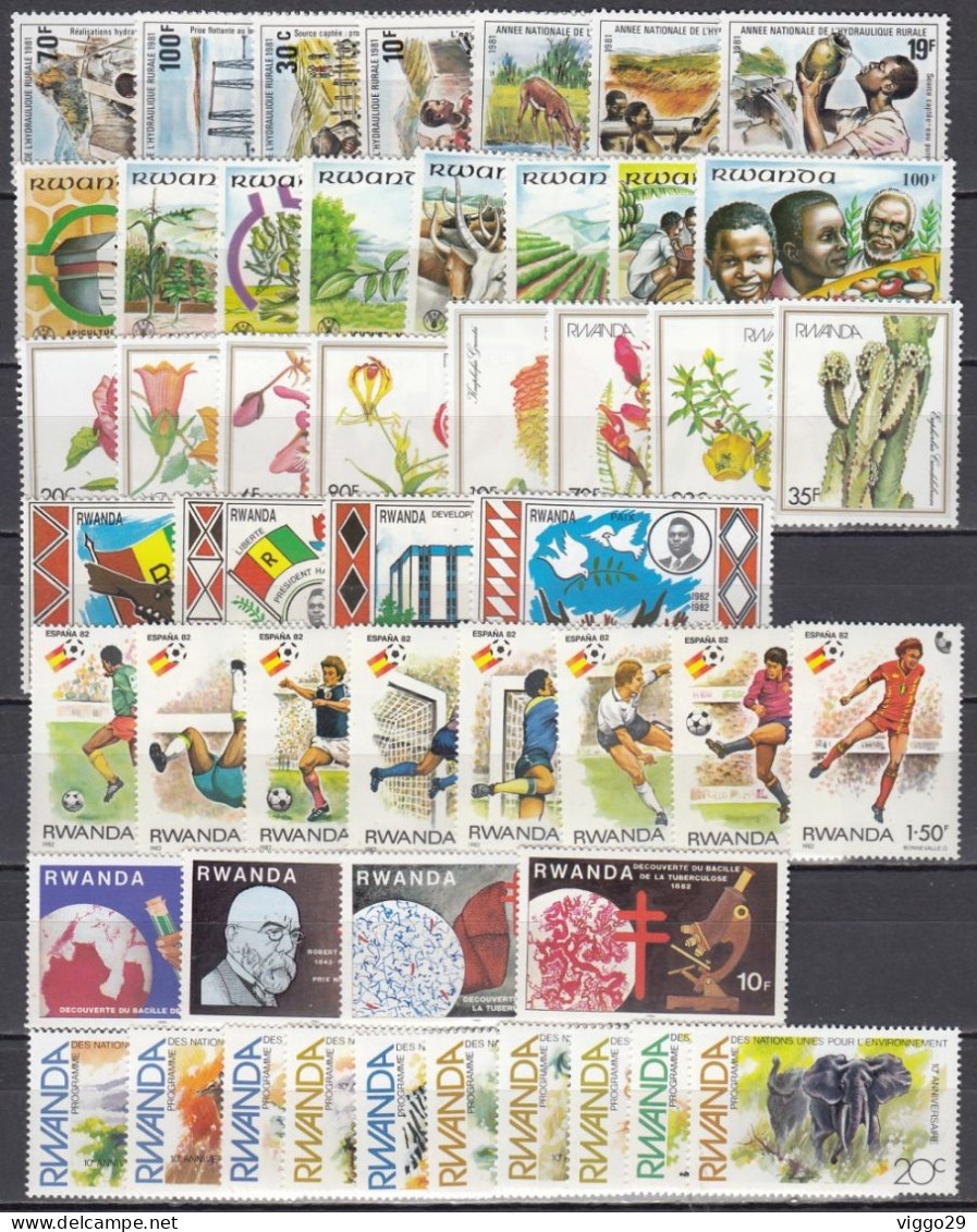 Rwanda 1980-82, 15 Complete Sets (MNH **) - Nuovi