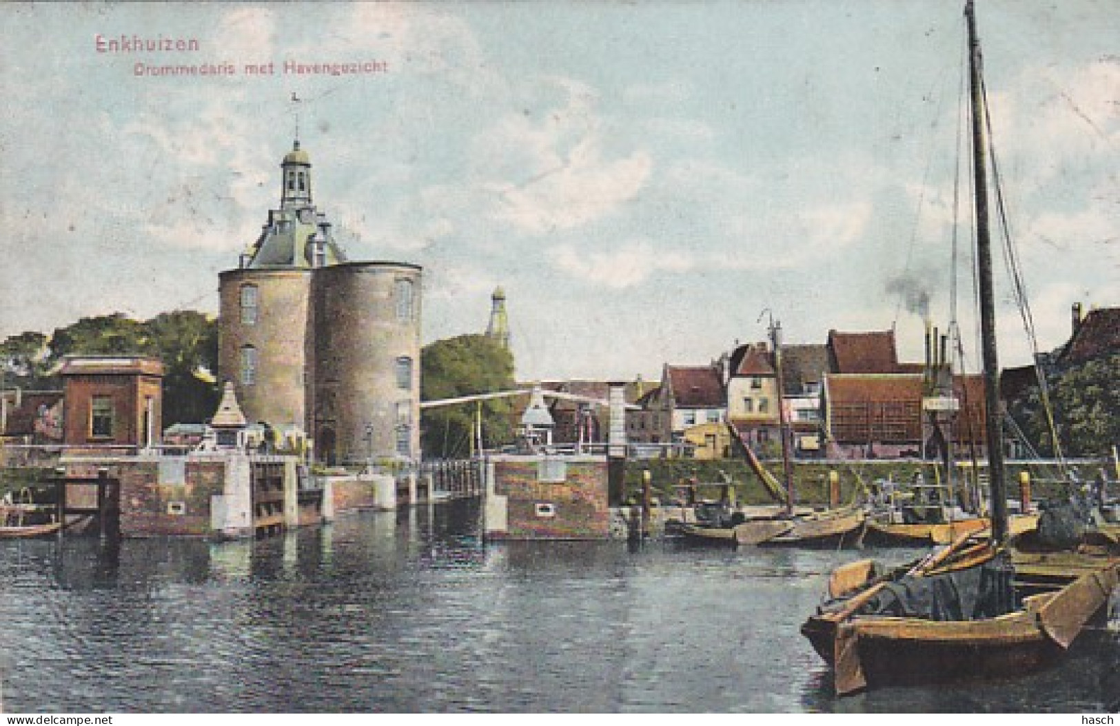 4868113Enkhuizen, Drommedaris Met Havengezicht.   - Enkhuizen