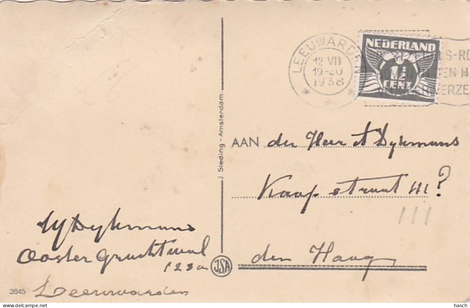 4868166Leeuwarden, Veemarkt. 1938. (Rechtsboven En Onder Een Vouw)  - Leeuwarden