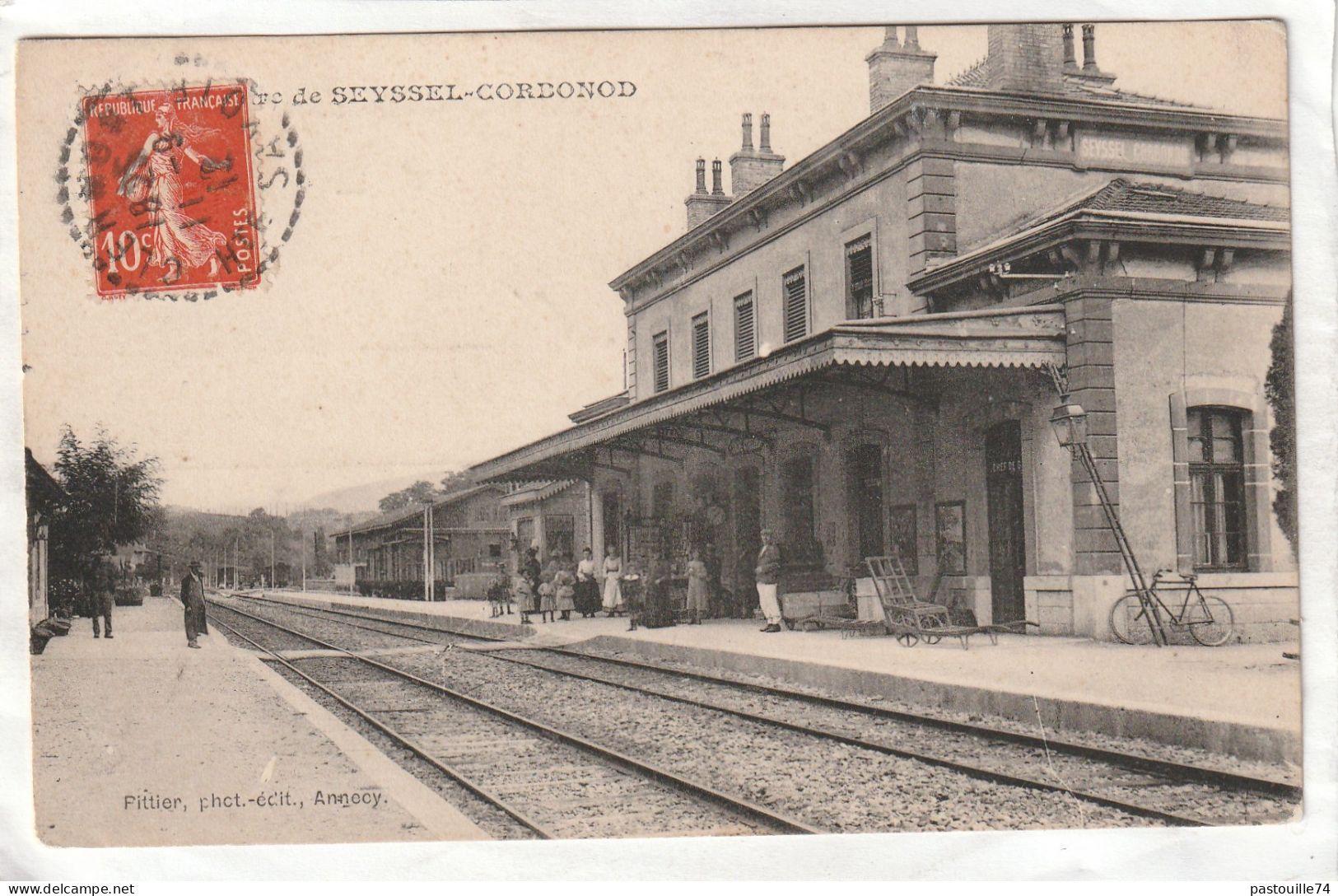 CPA :  14 X 9  -  GARE  De  SEYSSEL - CORBONOD - Seyssel