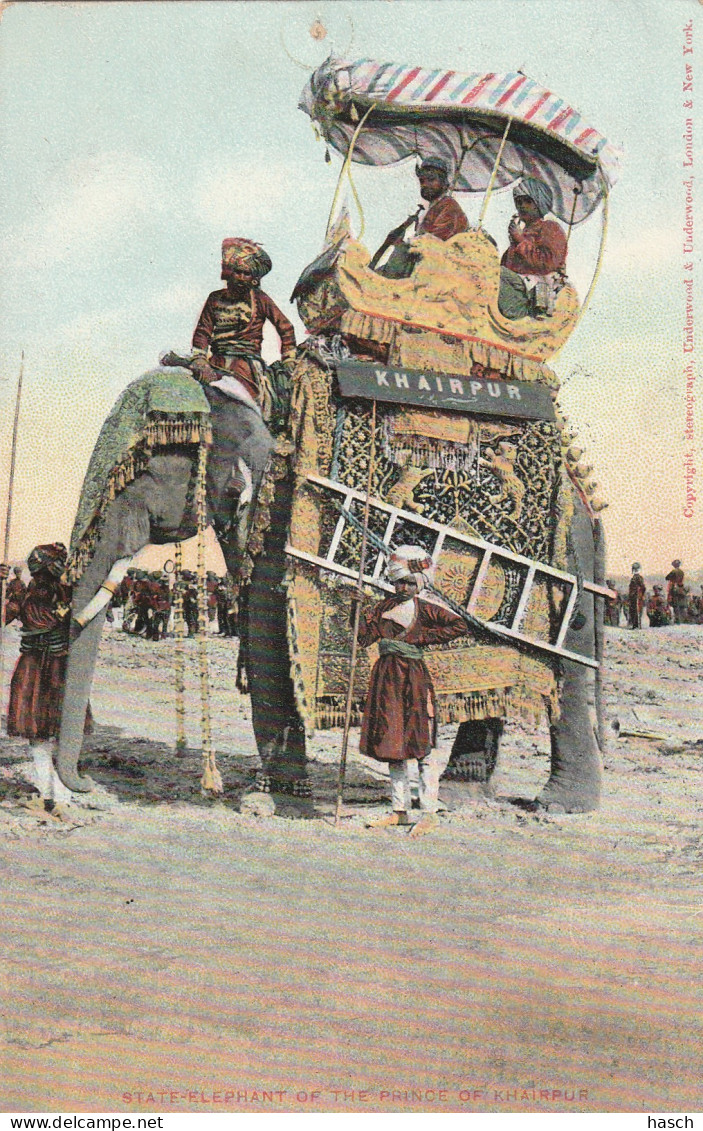 489047State Elephant Of The Prince Of Khairpur. 1907.   - Pakistan