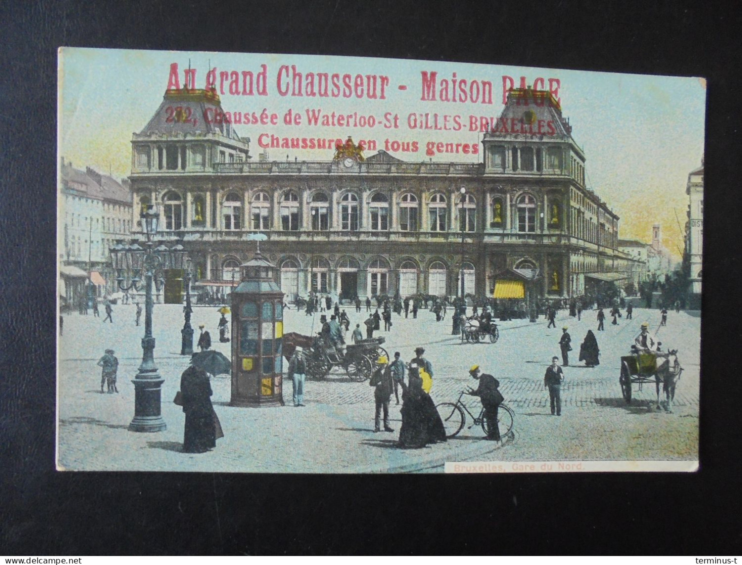 Bruxelles. Gare Du Nord. AU GRAND CHAUSSEUR. Maison Page - Ferrovie, Stazioni