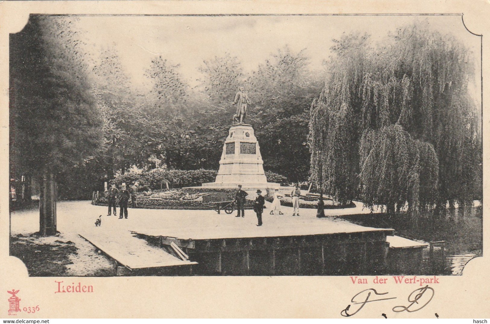 48937Leiden, Van Der Werf Park. (Poststempel 1902)  - Leiden