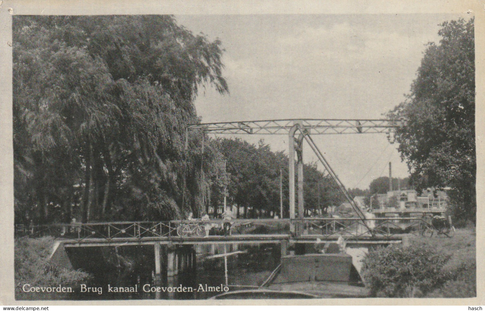 489368Coevorden, Brug Kanaal Coevorden Almelo. (Bovenrand 2 Punaisegaatjes)  - Coevorden