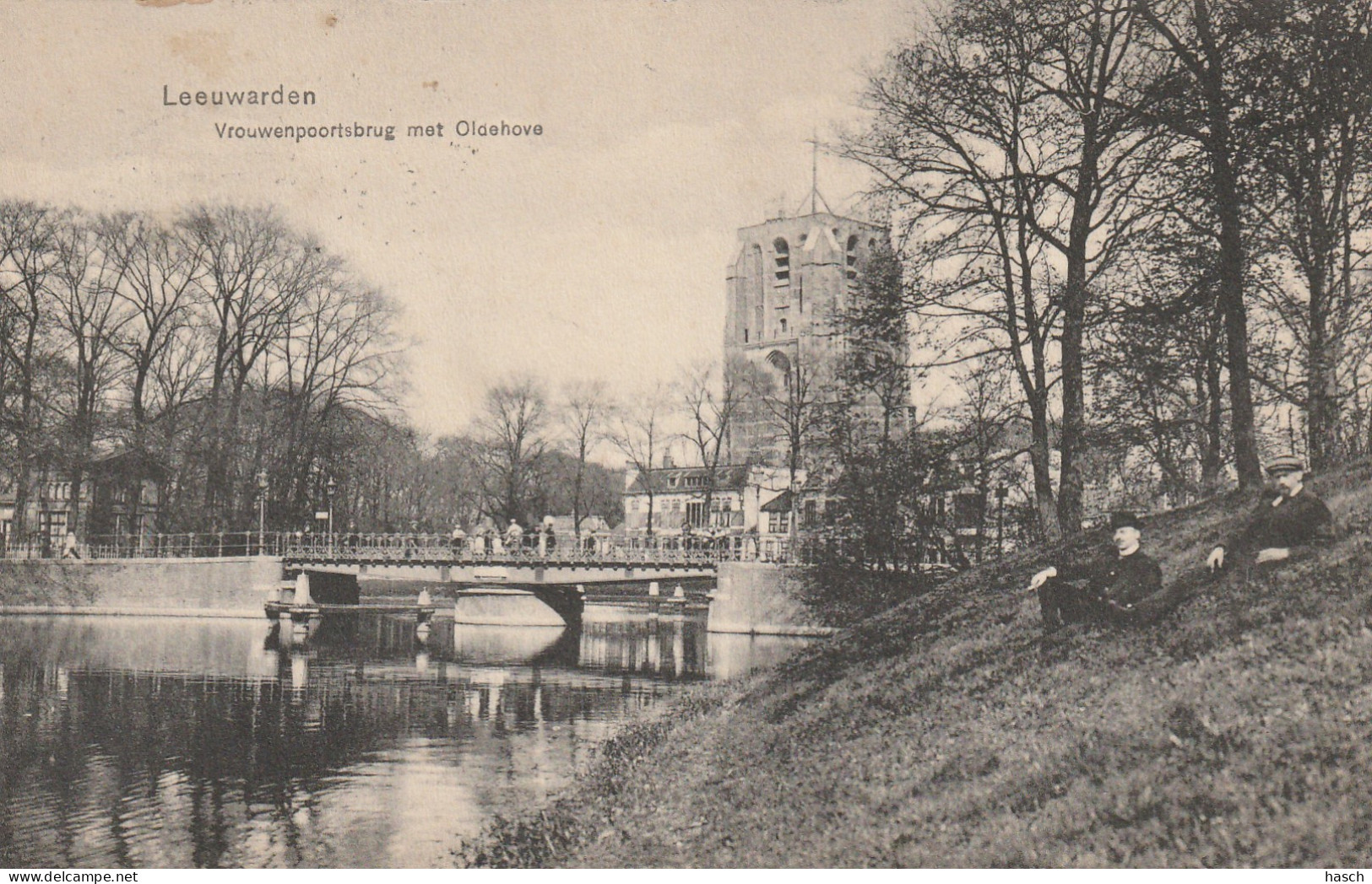 489382L.eeuwarden, Vrouwenpoortsbrug Met Oldehove.  - Leeuwarden