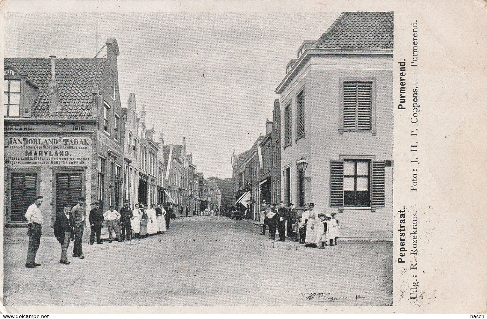 489385Purmerend, Peperstraat. Rond 1900. (Kaart Uit Album Zie Achterkant)  - Purmerend