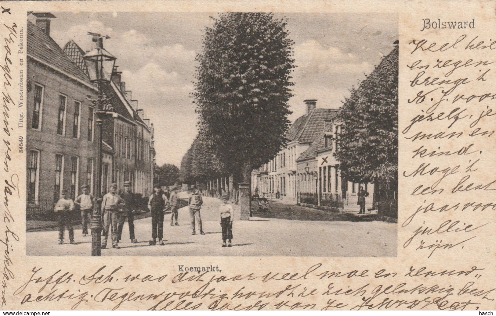 489397Bolsward, Koemarkt. (Zie X)  - Bolsward