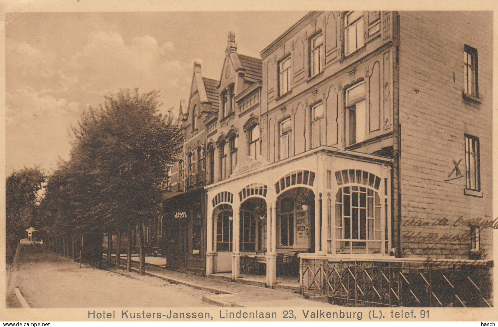 4893177Valkenburg, Hotel Kusters Janssen, Lindenlaan 23. (Poststempel 1929) (Zie X)  - Valkenburg