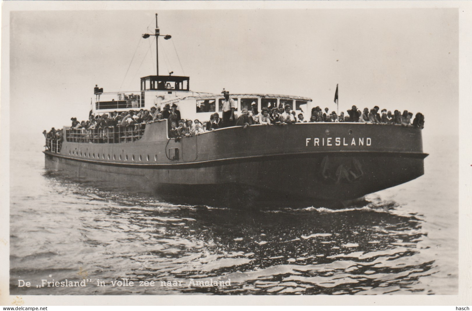 4893250Ameland, De Friesland In Volle Zee Naar Ameland. (Fotokaart) CZie Achterkant)  - Ameland