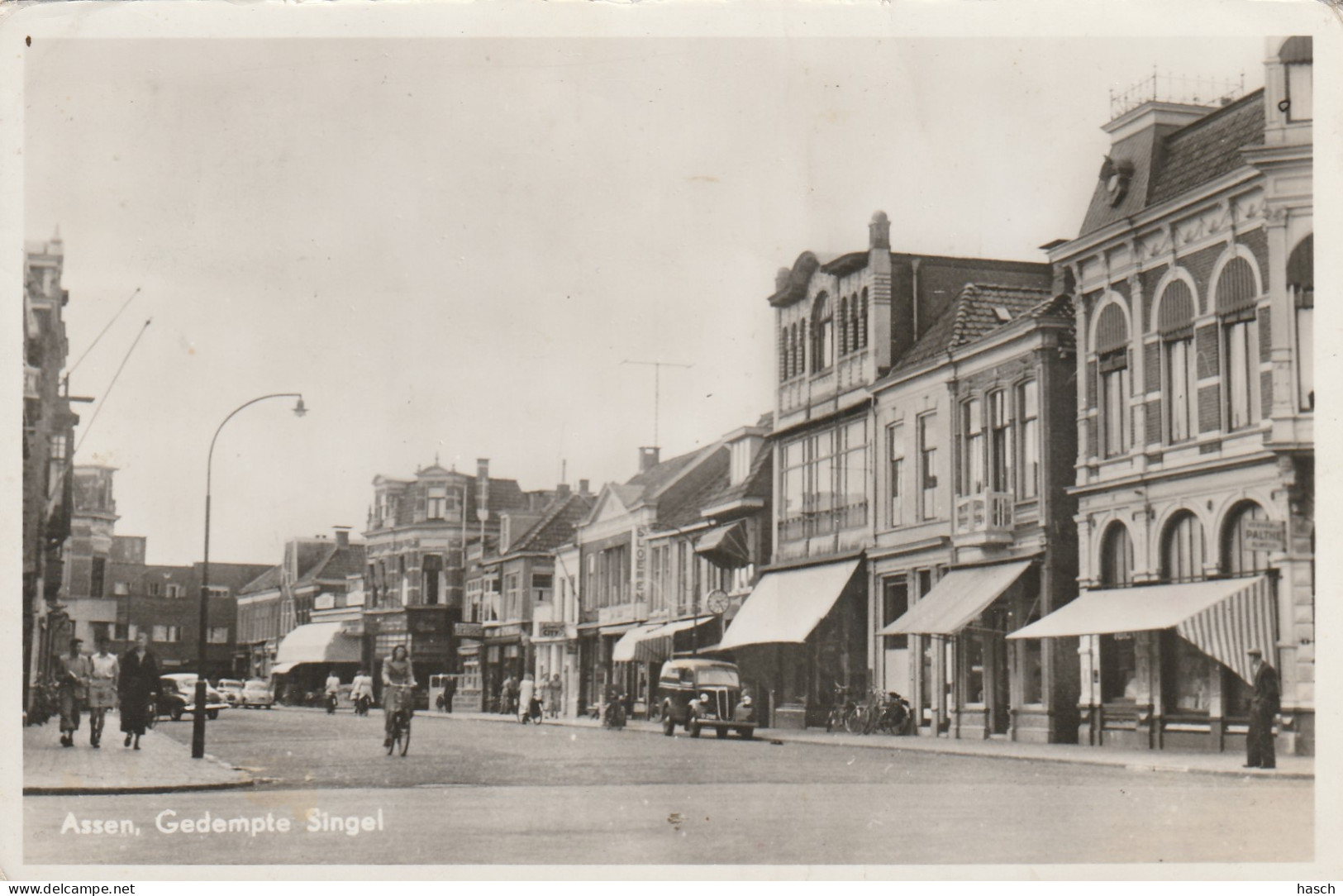 4893279Assen, Gedempte Singel. (FOTOKAART) (Diverse Vouwen)  - Assen