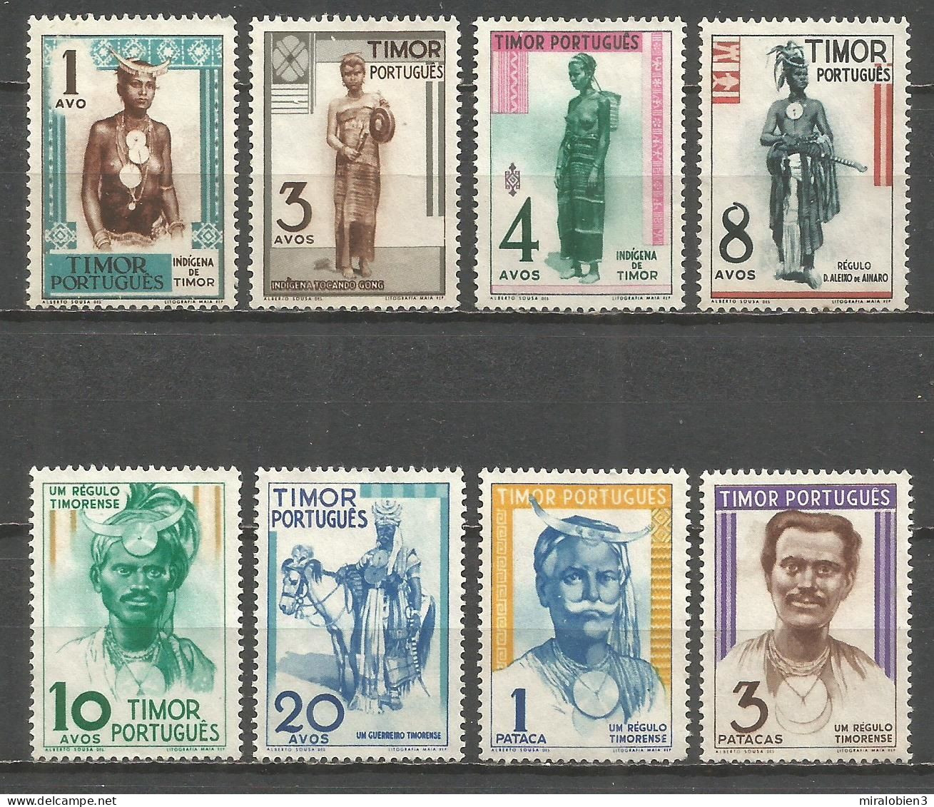 TIMOR YVERT NUM. 255/262 SERIE COMPLETA NUEVA SIN GOMA - Timor