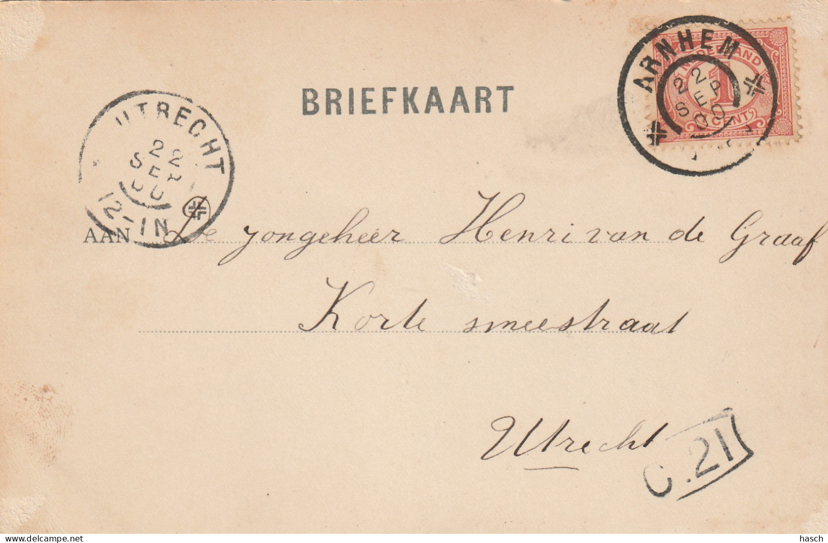 4893370Daalhuizen, Poststempel 1900.   - Velp / Rozendaal